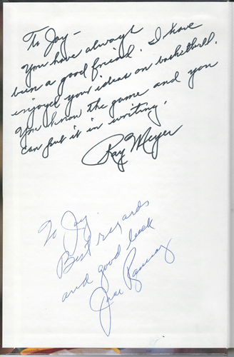 Note from Ray Meyer